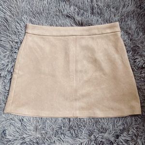 Faux Suede Mini Skirt